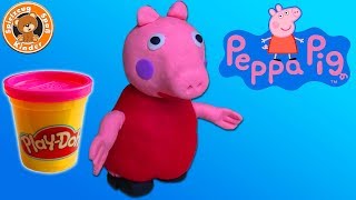 Peppa Pig aus Playdoh Knetmasse basteln  Spielzeug für Kinder deutsch [upl. by Heisel]