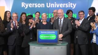 Ryerson University opens Toronto Stock Exchange September 25 2015 [upl. by Nafets]