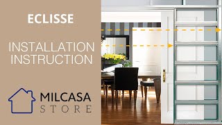 Milcasa Store  Eclisse Steel Single Pocket Door Frame System  Installation Instruction [upl. by Hgielrebma]