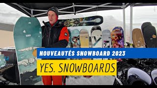 Nouveautés snowboard YES 2023 [upl. by Allwein]