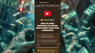 HOW TO START INVESTING IN STOCKS MAKE MONEY FROM 100 MEMEGIRLS  MEMEFI New Video Code [upl. by Silisav]