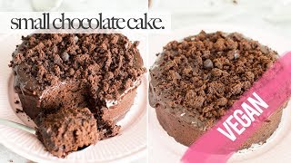 SMALL CHOCOLATE CAKE WITH GANACHE ♦ VEGAN FOR TWO  RECIPE [upl. by Eirased]