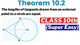 Theorem 102 Class 10th Maths  Chapter 10  Proof [upl. by Amlev451]