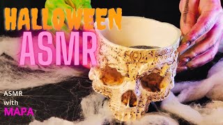 ASMR Halloween Relaxing sounds Special  Mini mic  Slime  Sand [upl. by Lenette]