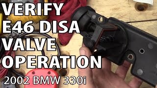 BMW 330i 325i E46 DISA Valve Operation Test [upl. by Publus]