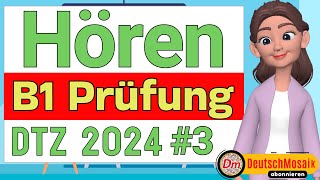 B1 Hören  Prüfung DTZ 2024 gast  Teil 14 Mit Lösungen [upl. by Dreda]