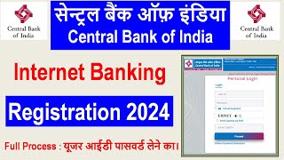 Central Bank Of India Internet Banking ID Password  Central Bank Of India Net Banking Registration [upl. by Laina207]