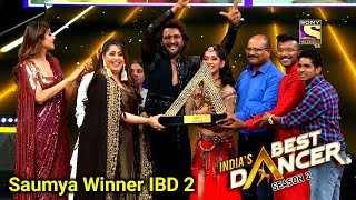 Indias Best Dancer Season 2 Winner Saumya and Vartika  Winning Moment of Grand Finale [upl. by Mcmillan]