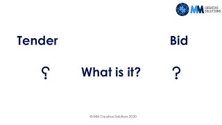 What is a TenderBid Introduction to TenderBid Process [upl. by Ecnarretal]