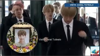 BTS y otros grupos de KPop le dan el último adiós al cantante de SHINee Jonghyun Video Funeral [upl. by Ramat]