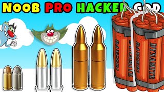 OGGY VS JACK CHALLANGE IN BULLET MERGE  NOOB PRO HACKER WITH OGGY AND JACK  FRAMING GAMER [upl. by Philipp696]