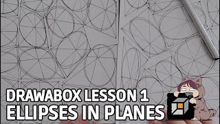 Drawabox Lesson 1 Exercise 5 Ellipses in Planes [upl. by Alphonse]