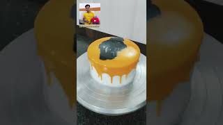 mirror glaze cake decoration ideas yiutubeshort​ shorts​ viral​ pineapple flavour mei ashok [upl. by Ronalda401]