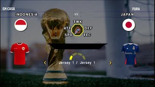 Indonesia vs Japan  Road to FIFA World Cup 2026  Round 3  eFootball 2024 PSP [upl. by Grimaldi]