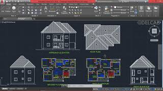 Full Building Plan Drawing in AutoCAD Part1  Ground floor plan [upl. by Aniela487]