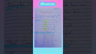 Interjections  Interjections with examples  Most common Interjections shorts englishgrammar [upl. by Eilrebma]