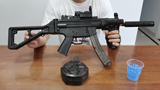 MP5K Gel Blaster with Drum Unboxing 2022  Electric Splatter Ball Toy Gun [upl. by Uzial]