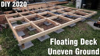 Small Floating Deck 2020  Easy Decking  DIY  No Digging  How to Build a Floating Deck [upl. by Sandy690]