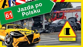 Jazda po Polsku  wypadki i kolizje drogowe 61 [upl. by Lelah365]