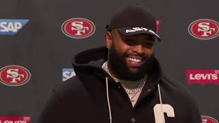 Trent Williams 49ers vs Jaguars Post Game Interview🎯✅🏈 [upl. by Kessel149]