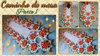 Caminho de mesa em croche Parte 1 por Vanessa Marcondes [upl. by Carine]