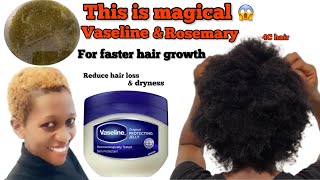 THIS IS MAGICAL 😱HOW I USE COMMON VASELINE PETROLEUM JELLY AND ROSEMARY TO GROW MY HAIR FASTER [upl. by Einiar]