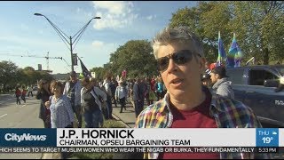 Ontario College Strike  Day 4  JP Hornick talks about reaching the 250 million bar  October 2017 [upl. by Aharon921]