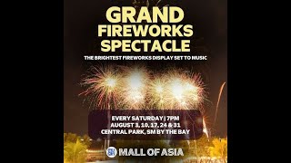 SM MOA Grand Fireworks Spectacle  August 31 2024 [upl. by Mizuki]