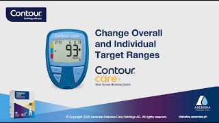 Change Target Ranges  CONTOUR CARE  mgdl  Philippines enPH [upl. by Drofnats]