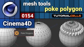 0154 poke polygon tool in cinema 4d [upl. by Aikin293]