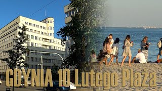 Gdynia Wieczór  ul 10 Lutego  Skwer  Plaża  Lipiec 2024 [upl. by Newfeld737]