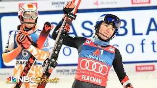 Mikaela Shiffrin edges slalom archrival Petra Vlhova for 94th career World Cup crown  NBC Sports [upl. by Aneetsyrk]