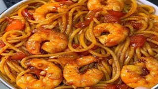 🍝 Spaghetti aux Crevettes à lItalienne 🇮🇹  Recette Facile et Délicieuse [upl. by Roarke]