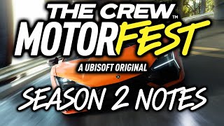 The Crew Motorfest  Season 2 Update Notes amp NEW Content [upl. by Noteloc610]