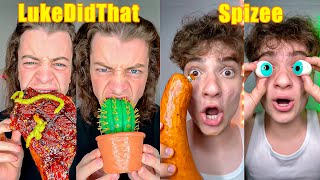 Spicy Food Challenge Compilation  Luke Did That Spicy TikTok vs Spizee The Goat Spicy TikTok [upl. by Ingra]