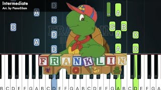 Intermediate Franklin Theme Song  Franklin  Piano Tutorial [upl. by Haizek]