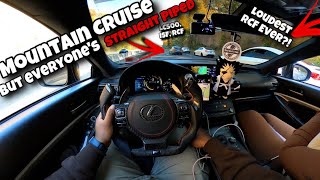 Mobbing To The Mountains With A Bunch Of Straight Piped Lexus V8s  FBO amp Tune RCF POV [upl. by Gunther325]