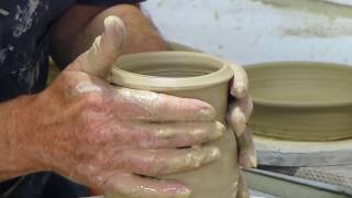 Throwing jugs and rims 1 a Michael Cardew style rim  Ridge Pottery [upl. by Neit]