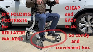 Cheap and Easy DIY Folding Footrest for Rollator Walker [upl. by Bugbee]