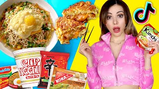 Testing Viral TikTok RAMEN Hacks  Edible Food Art [upl. by Janeen53]