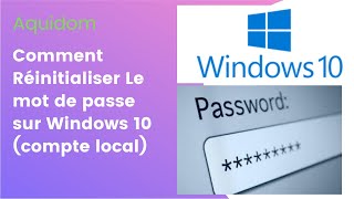 Comment réinitialiser le mot de passe sur Windows 10 compte local [upl. by Aileme]