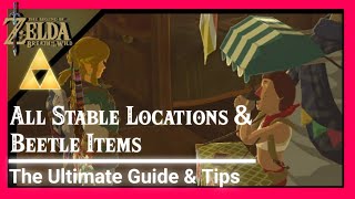 Where to Find All 12 Stables amp 13 Beetle Vendors  The Legend of Zelda Breath of the Wild [upl. by Ahseenyt609]