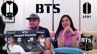 Vlog 190  COUPLE REACTS TO BTS quotCarpool Karaoke by Fandoms Unitequot [upl. by Furgeson]