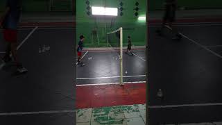 adik kakak latihan footwork SebarTutup di lapangan Badminton Ciparay [upl. by Pros]