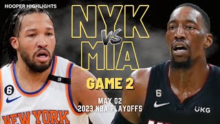 New York Knicks vs Miami Heat Full Game 2 Highlights  May 2  2023 NBA Playoffs [upl. by Ertsevlis]