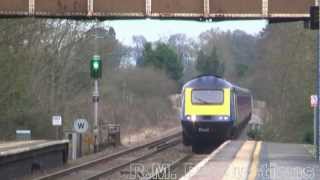 HSTs at speed through Pewsey 050113 [upl. by Euqinomad303]