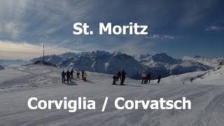 St Moritz Tagesskifahrt  Corviglia und Corvatsch [upl. by O'Meara31]