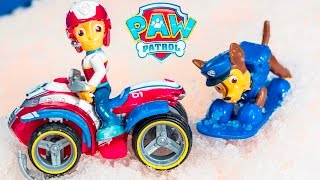 Unboxing the Paw Patrol Ryders ATV Snowmobile Winter Rescue Toy [upl. by Peppard]