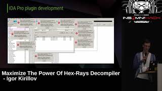 Maximize the power of hexrays decompiler  Igor Kirillov [upl. by Ade]