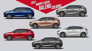 2022 Maruti Suzuki Baleno  All Colour Options  Images  AUTOBICS [upl. by Emolas]